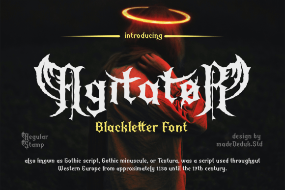 Agitator Typeface: Bold Blackletter for Brand Impact