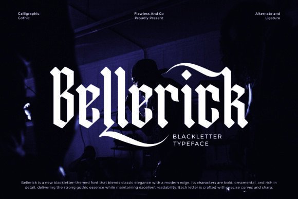 Bellerick: A Modern Blackletter Typeface for Web Design