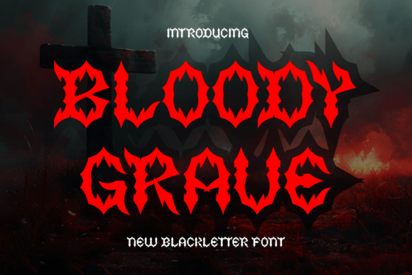 Bloody Grave Typeface for Dark Web Design