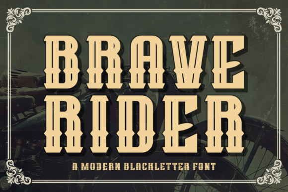 Brave Rider Font for Vintage Craft Designs