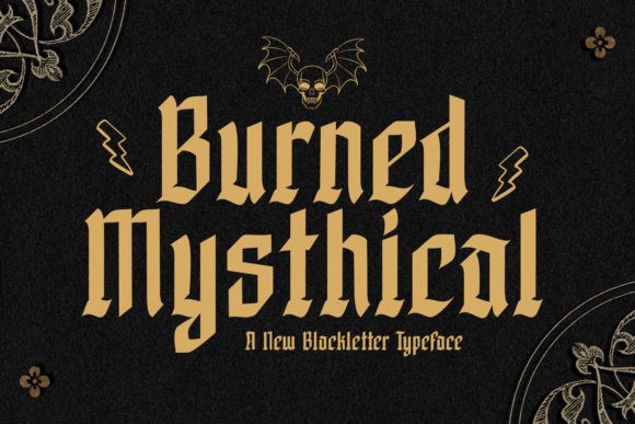 Burned Mysthical Typeface for Editorial Design
