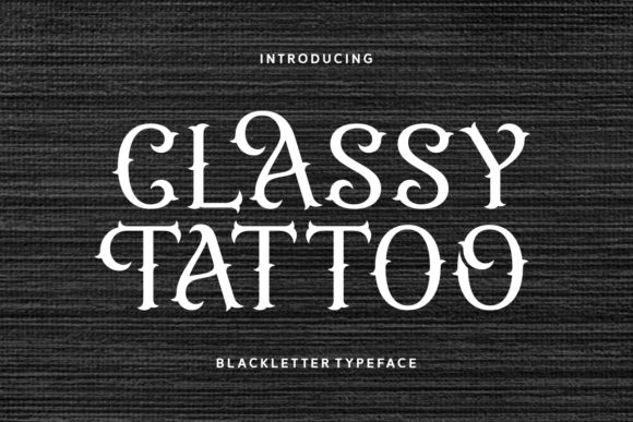 Classy Tattoo Typeface for Bold Gothic Branding