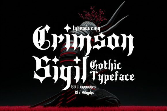 Crimson Sigil: A Gothic Blackletter Typeface for Branding