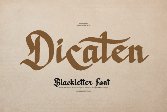 Dicaten: A Blackletter Font for Modern Branding