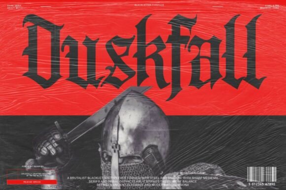 Duskfall Typeface: Modern Blackletter for Bold Branding