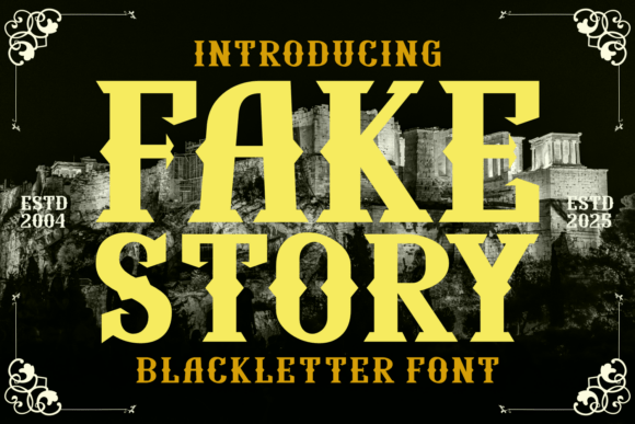 Fake Story: A Bold Blackletter Font for Crafters