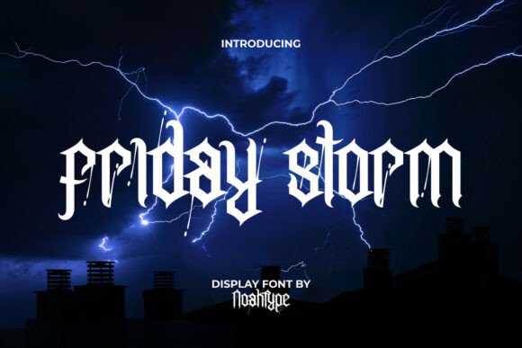 Friday Storm Typeface for Gothic Branding