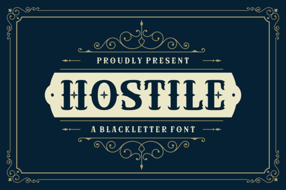 Hostile: A Vintage Blackletter Font for Editorial Design