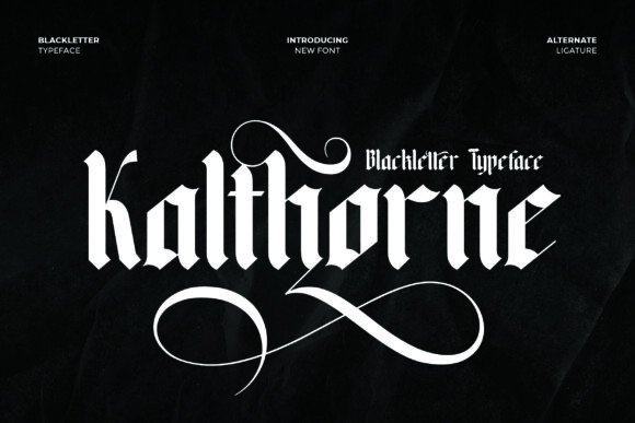 Kalthorne: A Bold Blackletter Typeface for Editorial Design