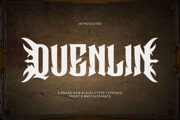 Quenlin Typeface: Bold Blackletter for Modern Brands
