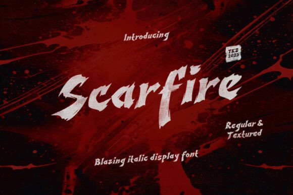 Scarfire Font Review: Bold Blackletter for Horror Branding