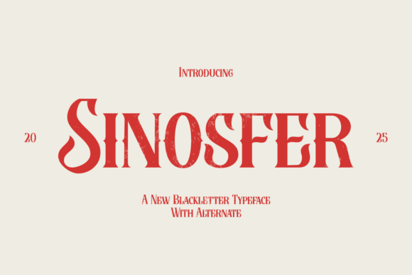 Sinosfer Typeface for Modern Gothic Branding