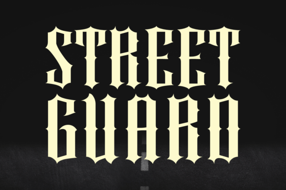Street Guard Font: Bold Blackletter for Urban Campaigns